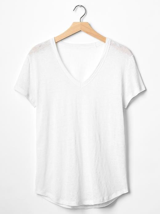 V-Neck Linen T-Shirt