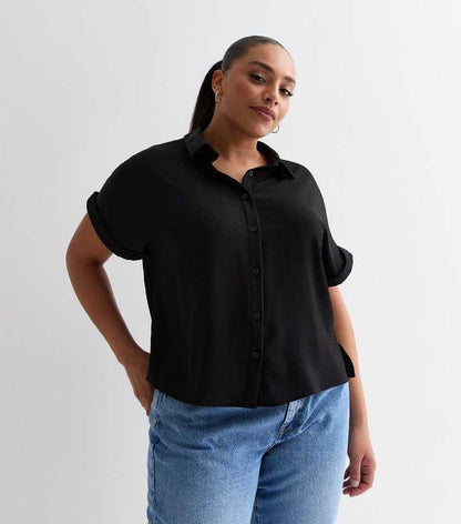 Curves Black Short Sleeve Shirt