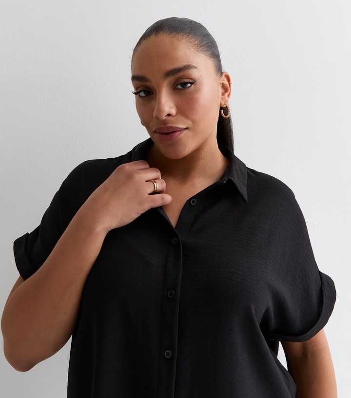 Curves Black Short Sleeve Shirt