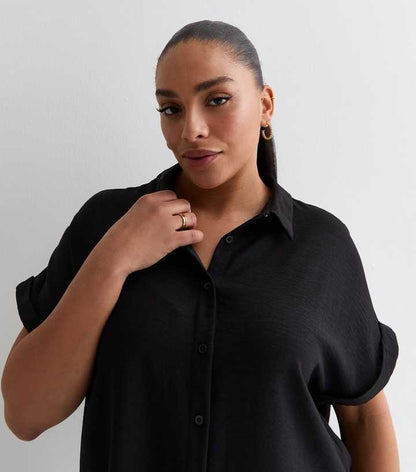 Curves Black Short Sleeve Shirt