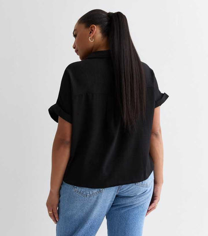 Curves Black Short Sleeve Shirt