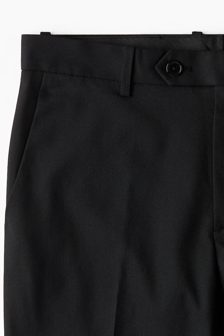 Men's Black Regular Fit Pants