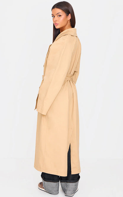 Camel Structured Trench Coat