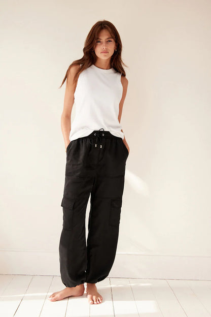Next Black Cargo Combat Trouser
