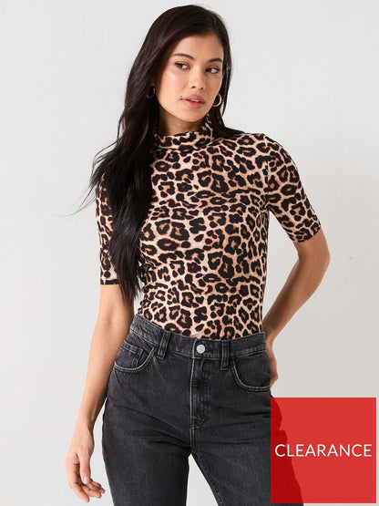 V by Very Turtleneck Half Sleeve Top - Multi