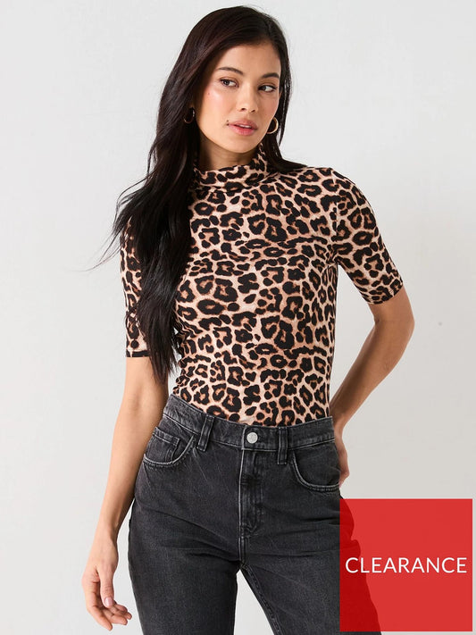 V by Very Turtleneck Half Sleeve Top - Multi