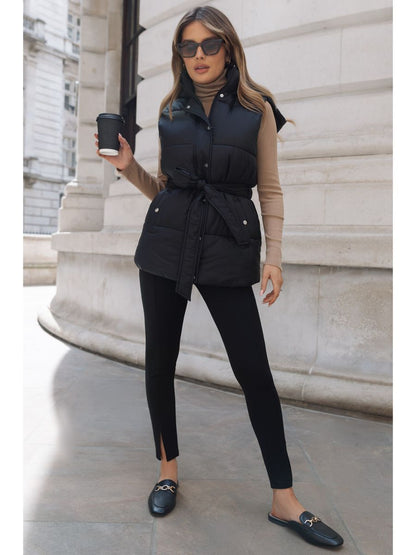 Black Waisted Gilet Jacket