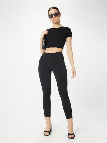 Black Cotton Capri Leggings