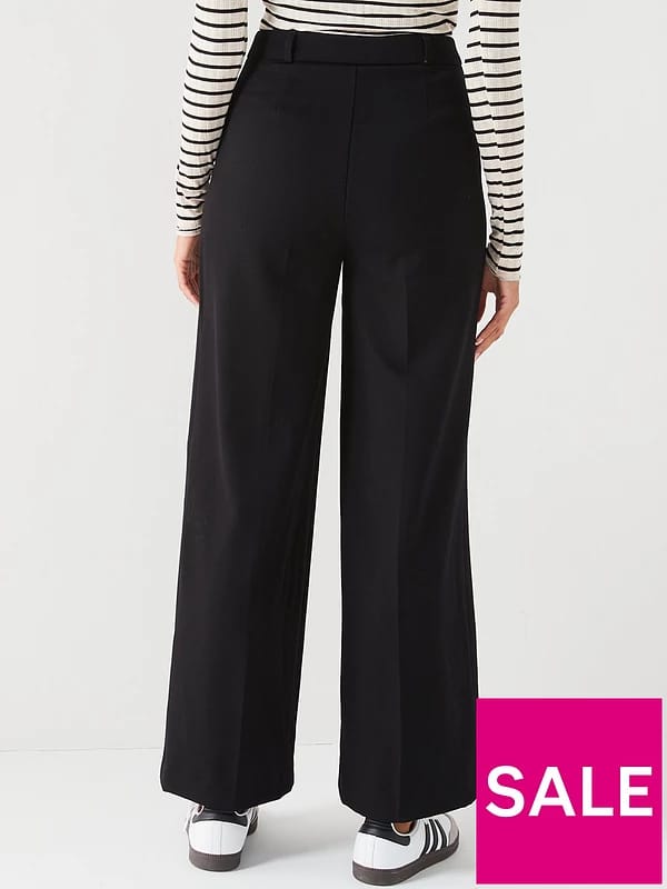 The Very Collection Black Wide Leg Trouser
