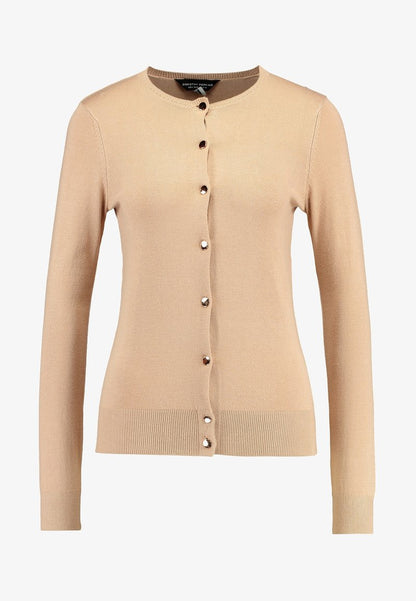 Camel Gold button Lightweight Cardigan