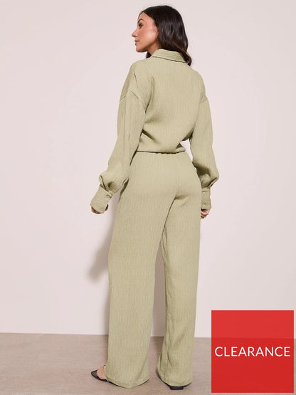 Michelle Keegan Textured Button Through Shirt