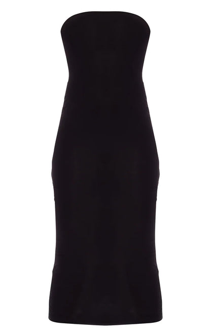 Basic Black Bandeau Midaxi Dress