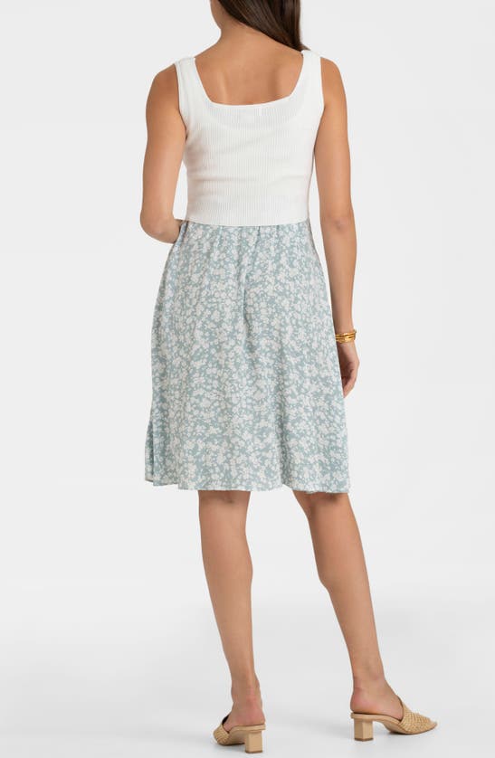 Women's Maternity Nursing Dress In Sage Green