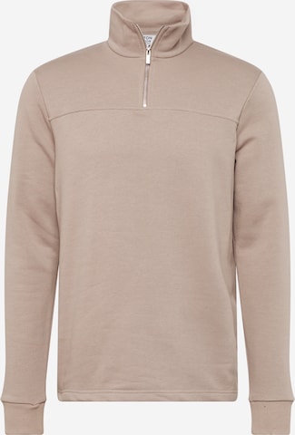 Nude Quarter Zip Funnel Neck Sweatshirt