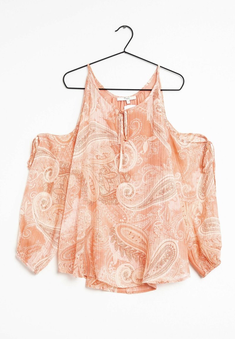 Apricot Paisley Chiffon Blouse