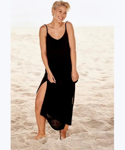 Black Maxi Slip Dress