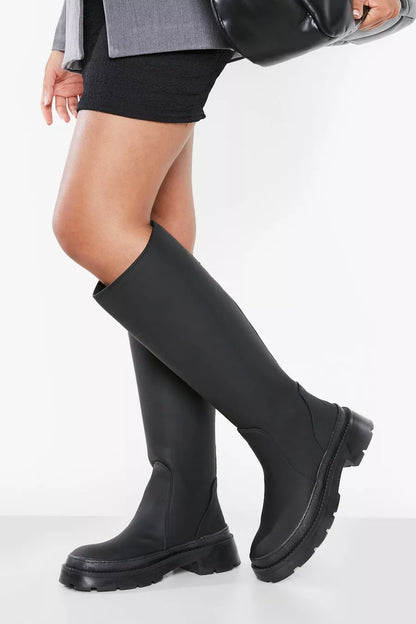 Knee High Rubber Boots