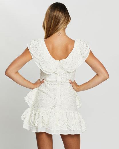 V Neck Crochet Dress