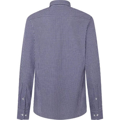 Gingham Slim Fit Shirt in White/Blue