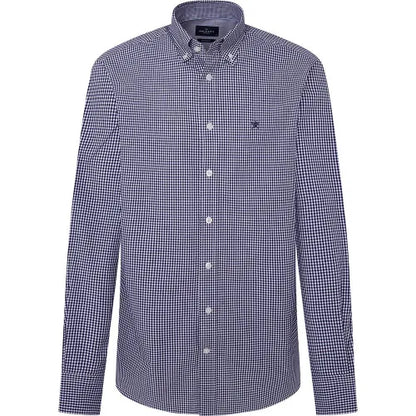 Gingham Slim Fit Shirt in White/Blue