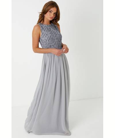 Embellished Grey Maxi