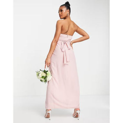 Tall Brightmaids Bandeu Wrap Maxi Dress