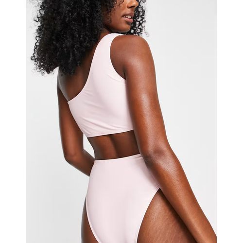Corset Light Pink One Shoulder Bikini Top