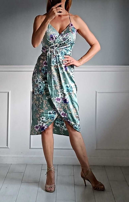 Cami Floral Mock Wrap Dress