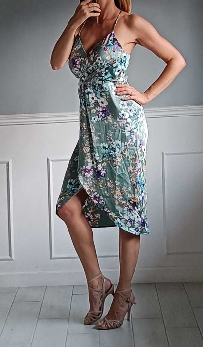 Cami Floral Mock Wrap Dress