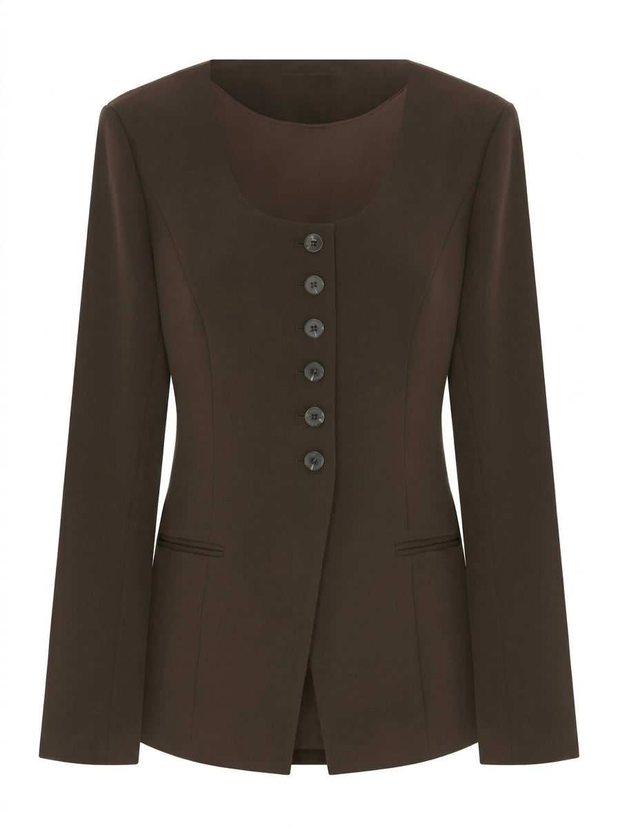Long Waisted Scoop Blazer