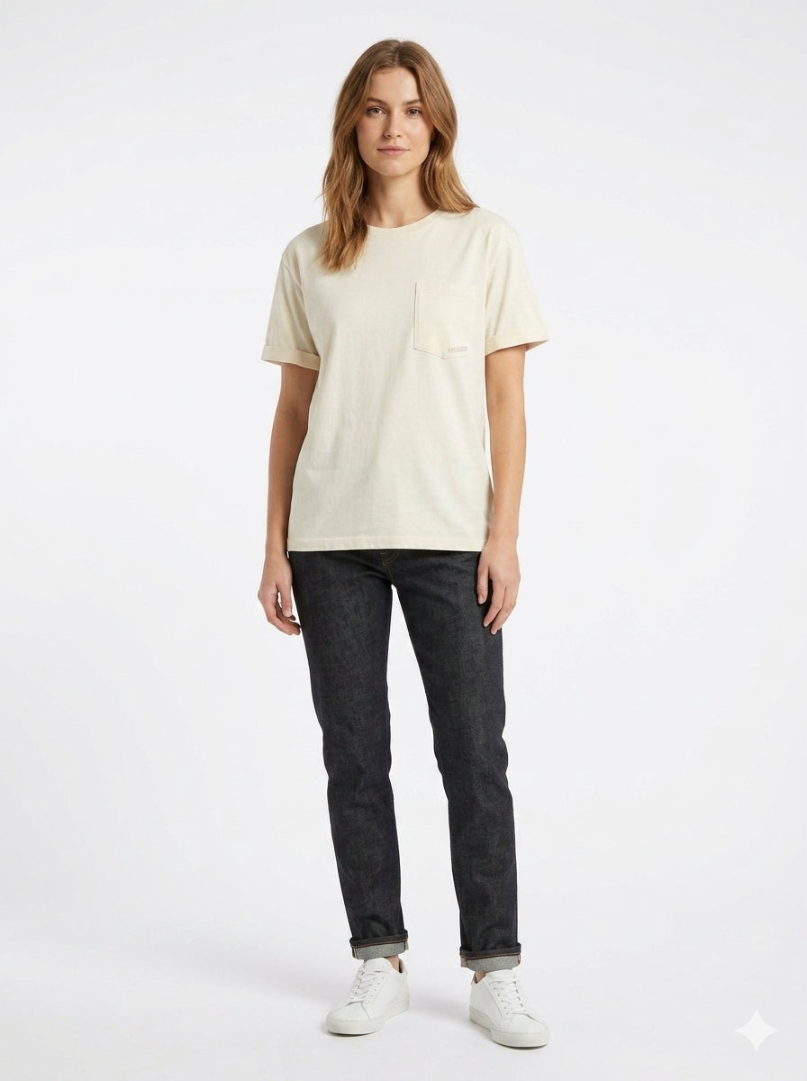 Crew Neck Off White T-Shirt
