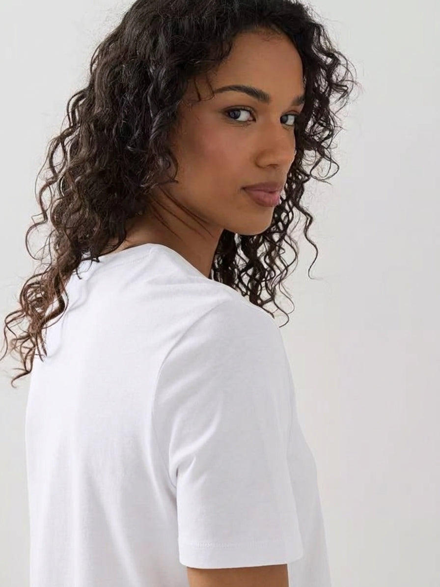 Very Short Sleeve Crew Neck T-Shirt