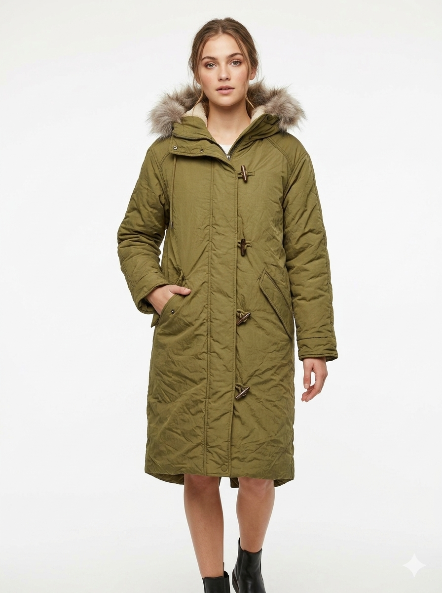 Long Olive - Green Parka