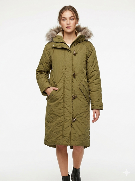 Long Olive - Green Parka
