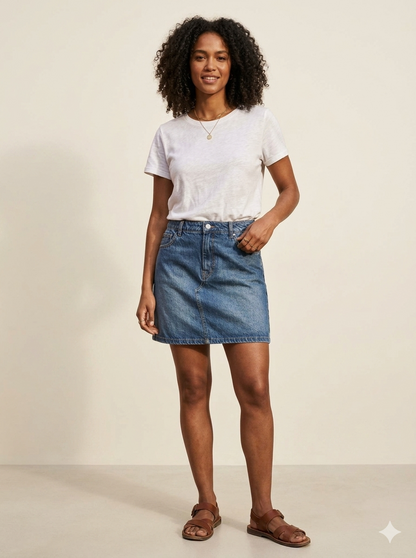 Denim Mini Skirt