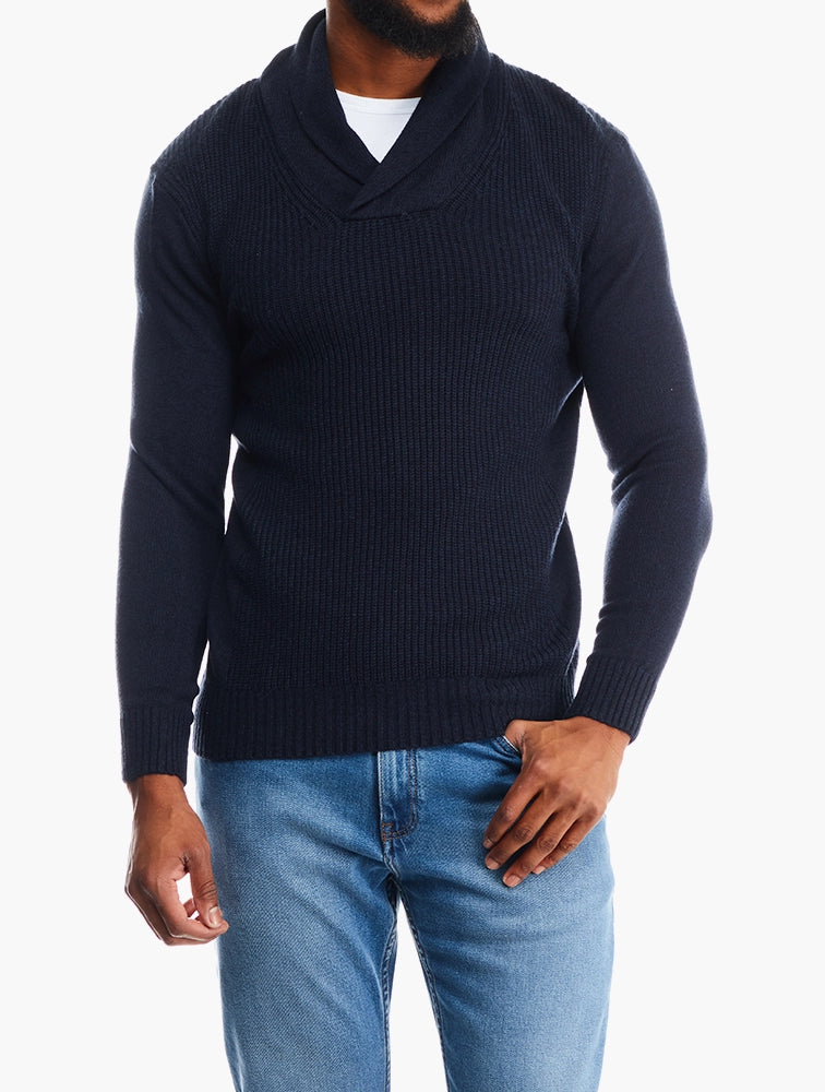 George Shawl Neck Knitted Cardigan