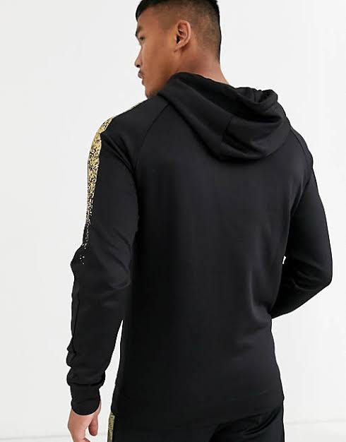 Over Head Foil Fade Panel Hoodie