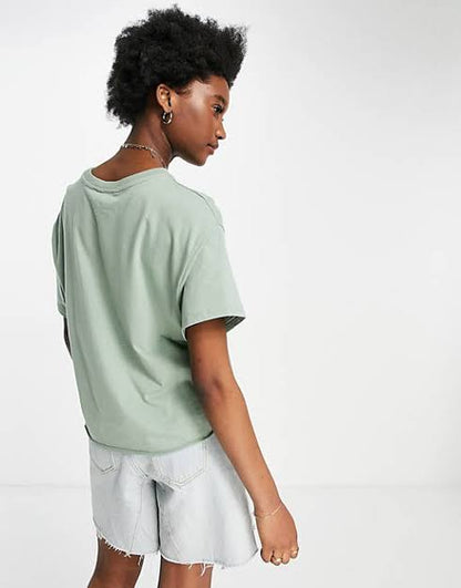Khaki Crop T-Shirt