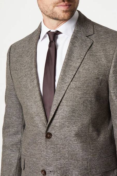 Burgundy Grey Skinny With Stretch Suit Jacket