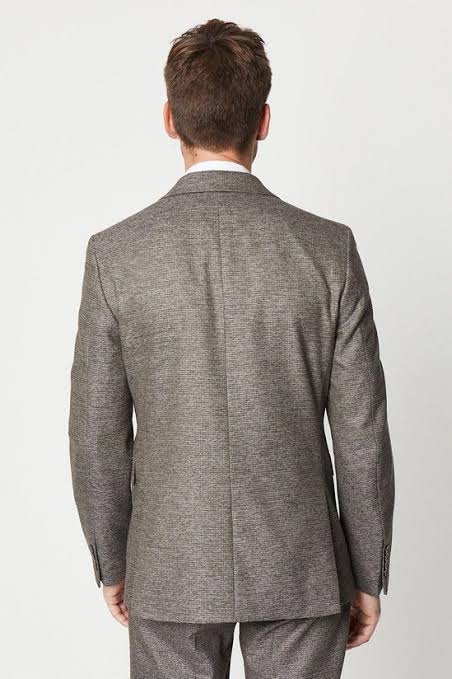 Burgundy Grey Skinny With Stretch Suit Jacket