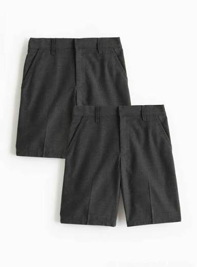 2 Pack Black Classic School Shorts