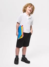 2 Pack Black Classic School Shorts