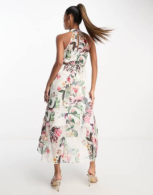 Floral Halterneck Dress