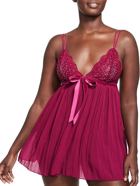 Victoria's Secret Embellished and Pleated Babydoll