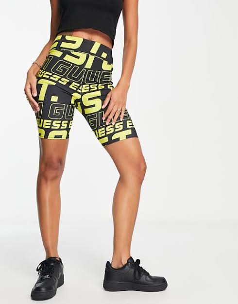 LoActiveive Legging Shorts in Black and Yellow