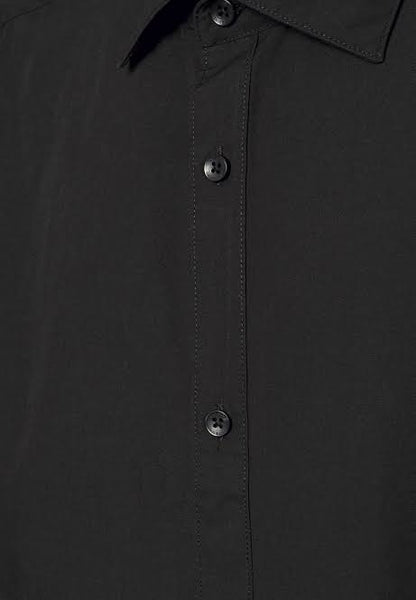 Sane Solid Poplin Shirt Black