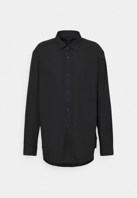 Sane Solid Poplin Shirt Black