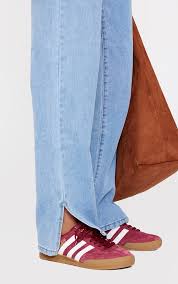 Light Blue Wash L30 Split Hem Style Jeans