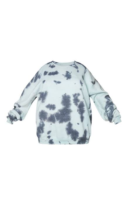 Sage Green Tie Dye Oversized Sweatshirt