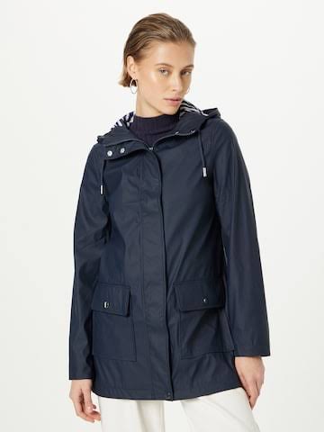 Navy Hooded Raincoat